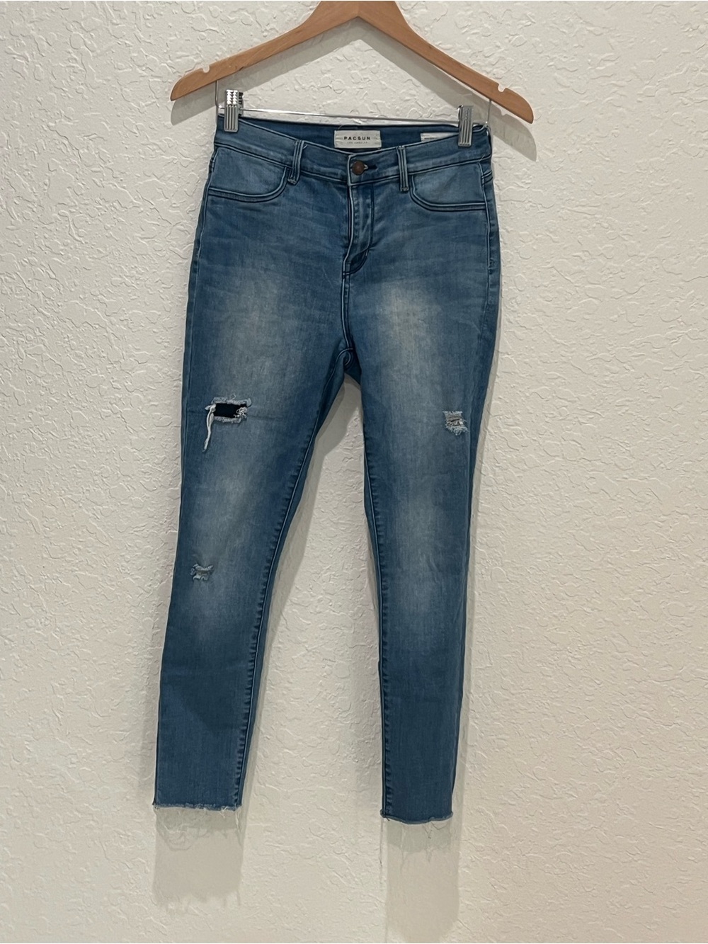 PacSun Blue Distressed Skinny Jeans - PacSun